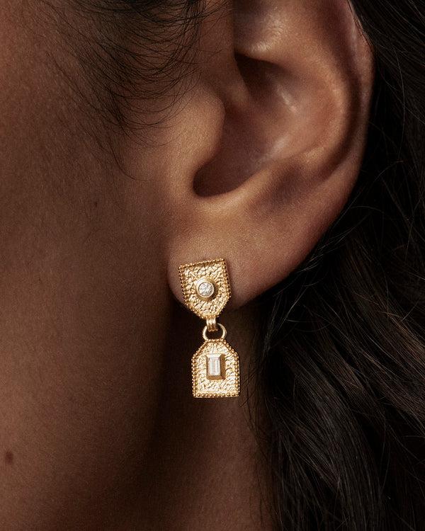 lucy folk Sal Diamond Earrings - 18ct