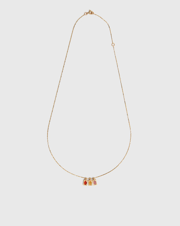 Lucy Folk Scarpa Peach Necklace - 9ct