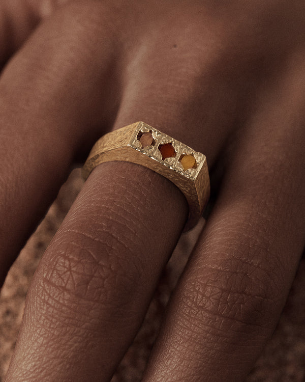 Lucy Folk Scarpa Peach Ring - 9ct