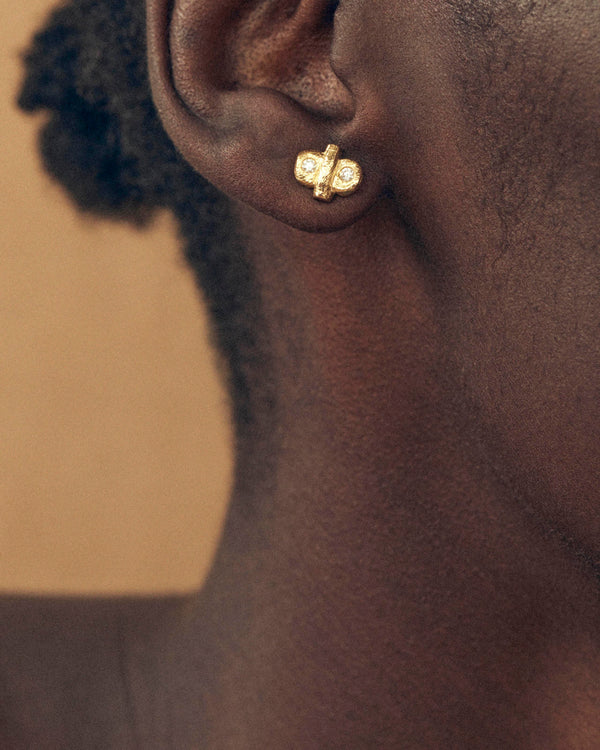 lucy folk Stone Dream Diamond Studs - 18ct