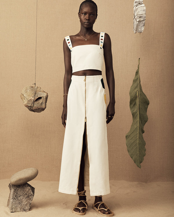 Lucy Folk Tribute Canvas Skirt