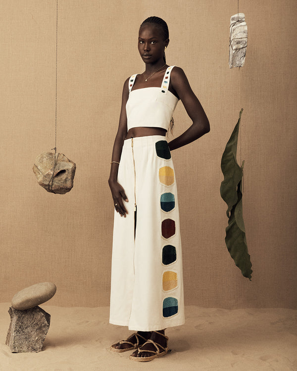 lucy folk Tribute Canvas Skirt