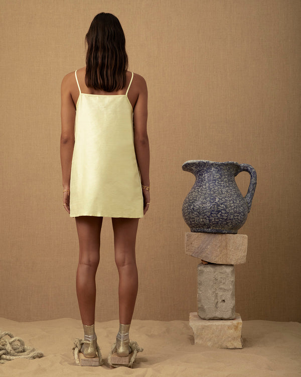 Lucy Folk Tufted Wave Silk Cami Dress