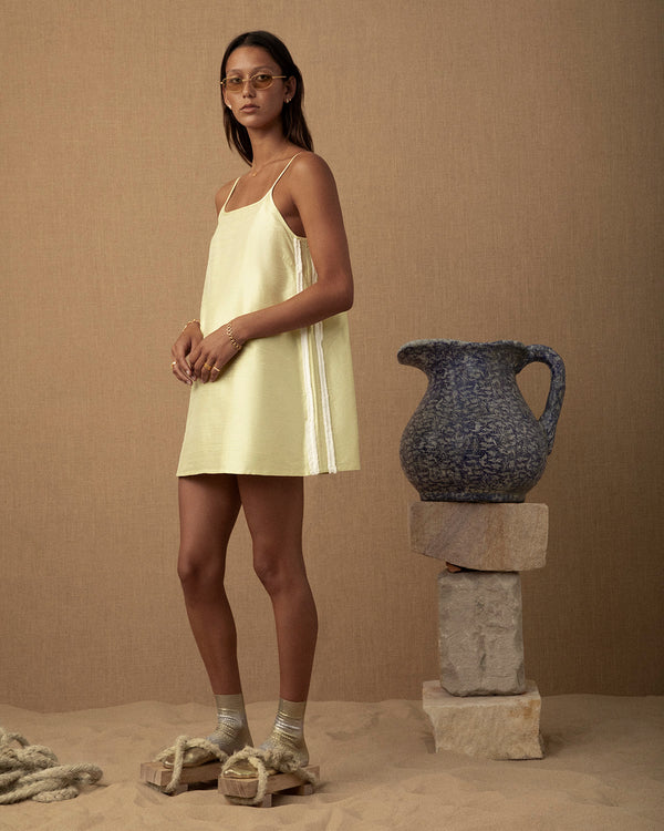 lucy folk Tufted Wave Silk Cami Dress