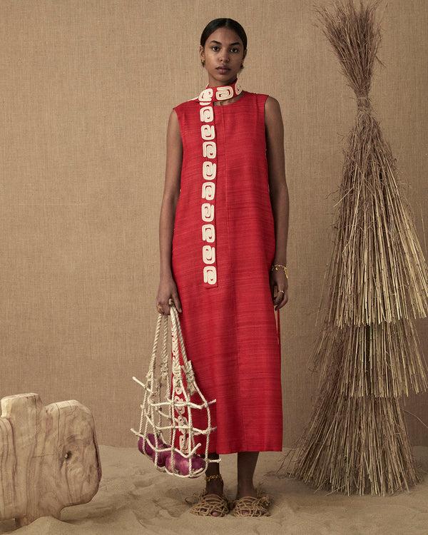 Lucy Folk Viridis Silk Dress
