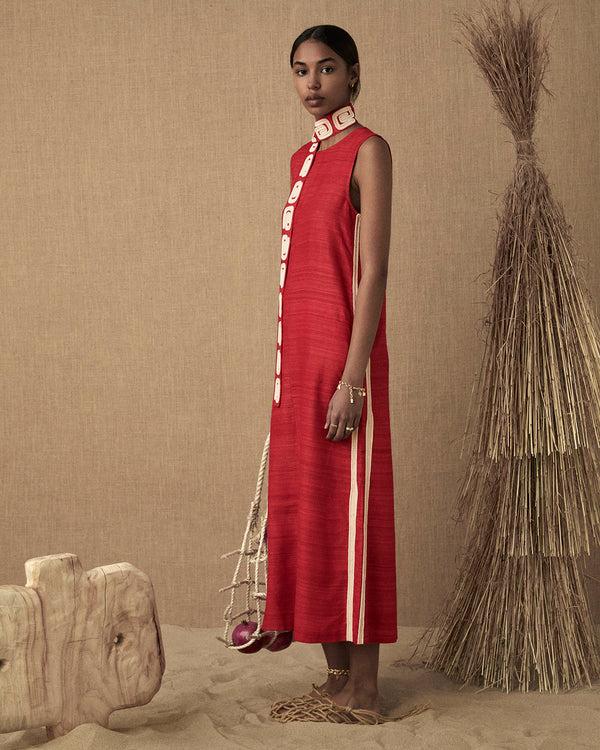 Lucy Folk Viridis Silk Dress