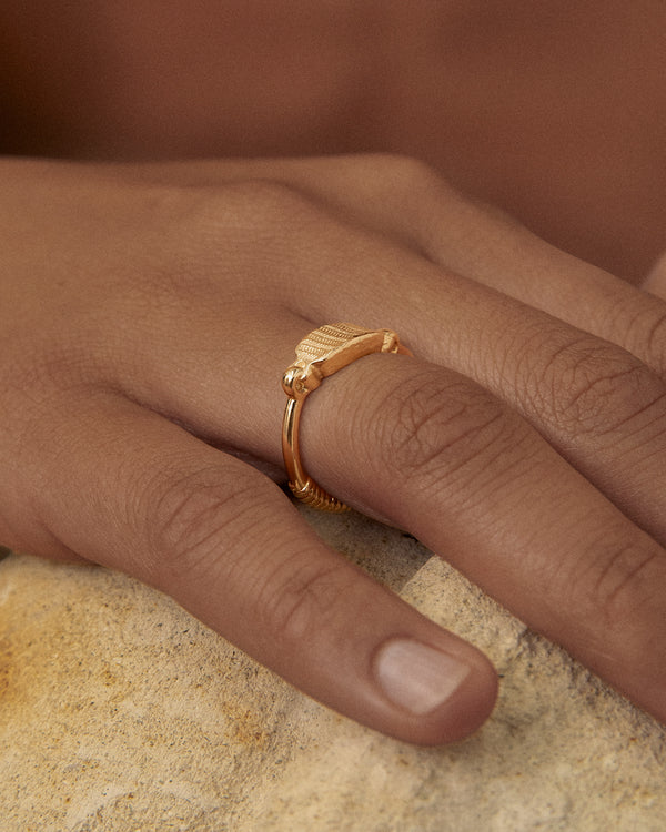 Lucy Folk Wasabi Ring - 9ct