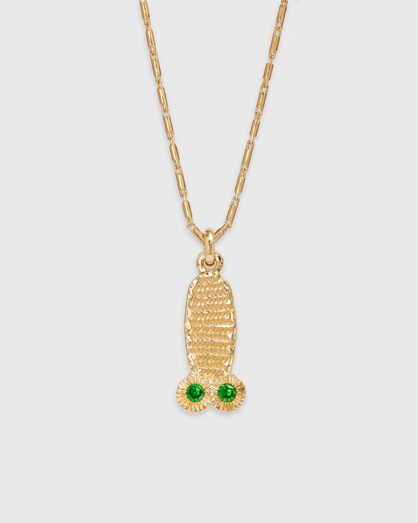 Lucy Folk Wasabi Wang Pendant - 9ct