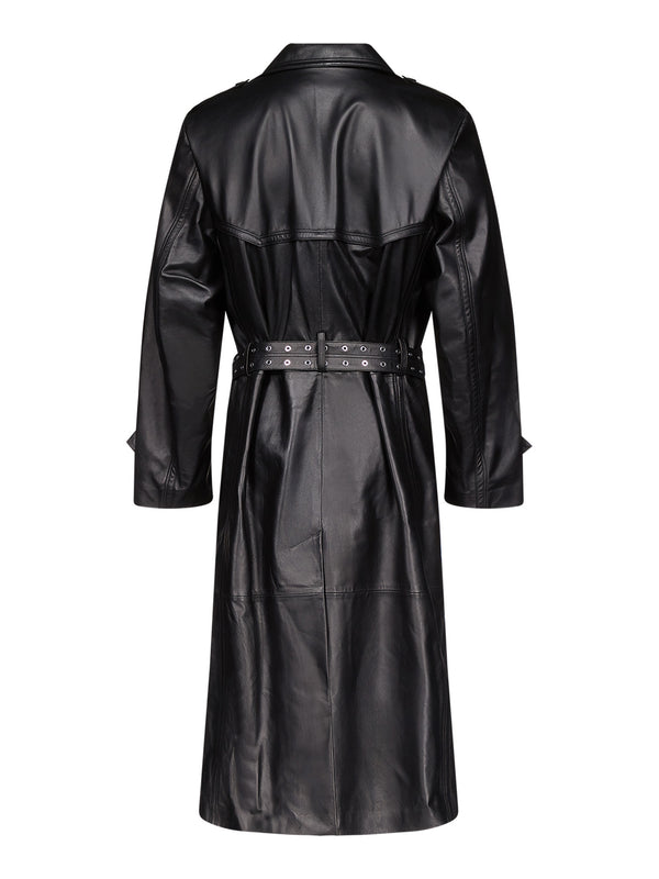 Ludovic De Saint Sernin Amanda Trench Coat In Leather