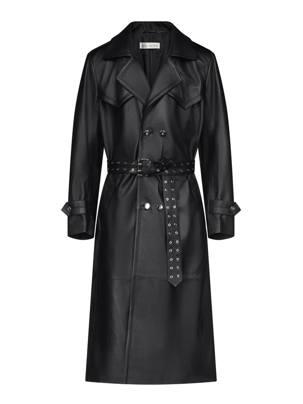 ludovic de saint sernin Amanda Trench Coat in Leather