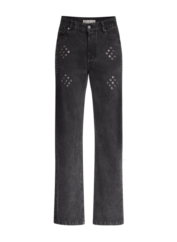 ludovic de saint sernin Diamond Eyelet Jeans in Denim