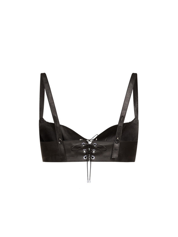 Ludovic De Saint Sernin Easy Cleavage Bra In Leather