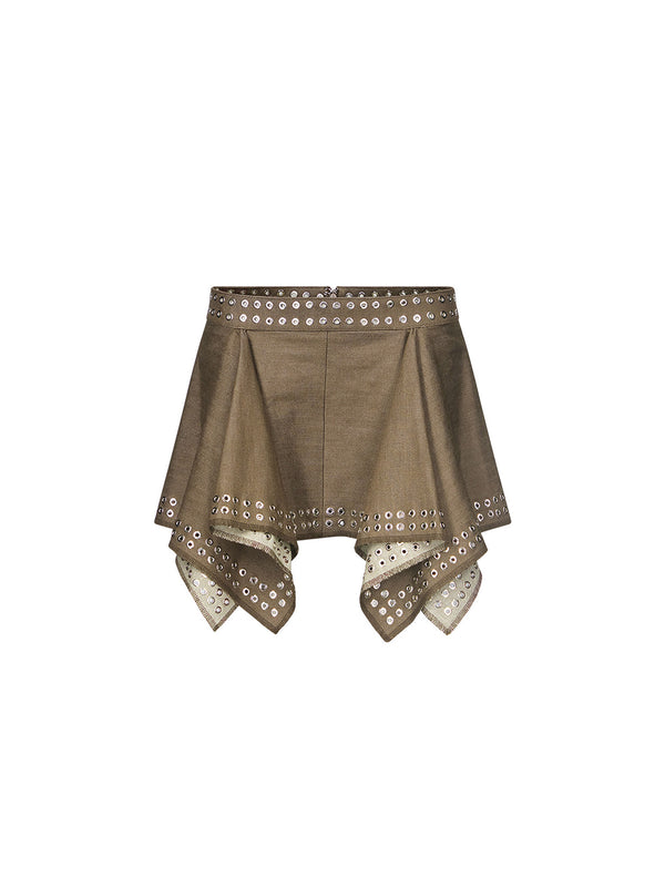 ludovic de saint sernin Ice Skating Mini Skirt in Denim