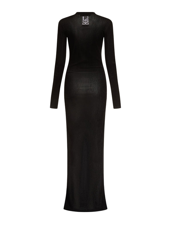 Ludovic De Saint Sernin Long Sleeve Dress In Velvet