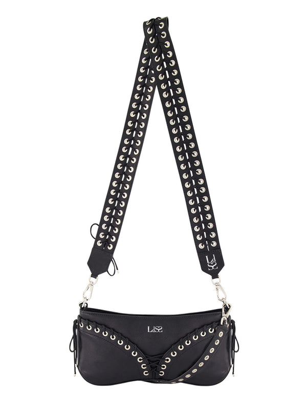 Ludovic De Saint Sernin Black Lace Up Bag Strap