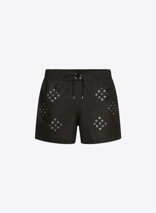Ludovic De Saint Sernin Diamond Eyelet Swim Shorts
