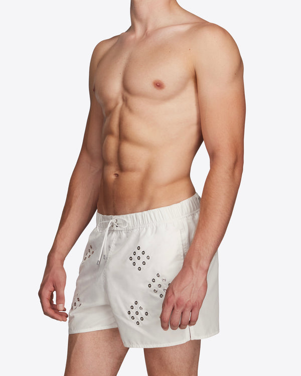 ludovic de saint sernin Diamond Eyelet Swim Shorts
