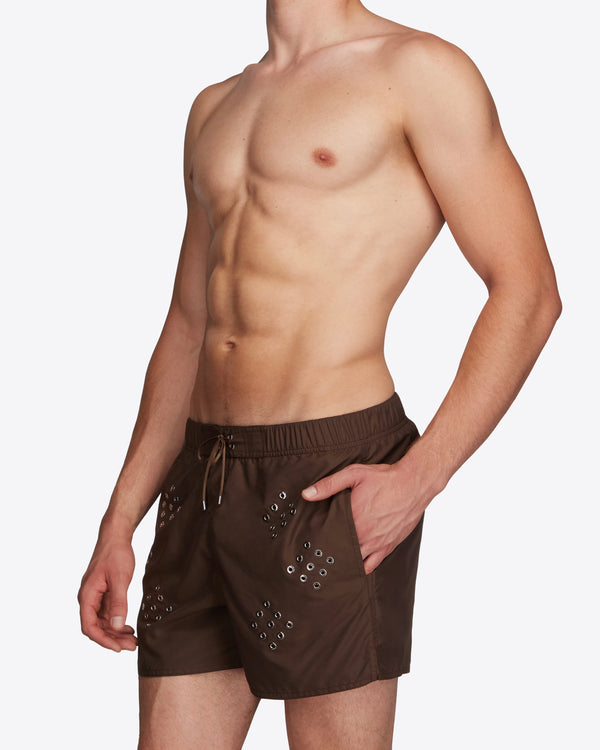 ludovic de saint sernin Diamond Eyelet Swim Shorts