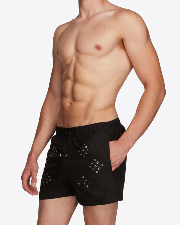 ludovic de saint sernin Diamond Eyelet Swim Shorts