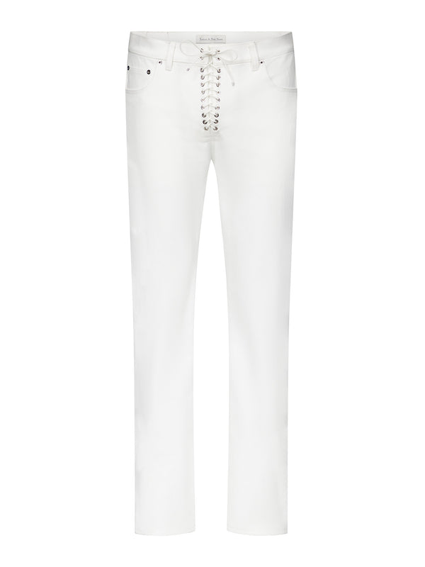 ludovic de saint sernin Lace-Up Jeans in Denim