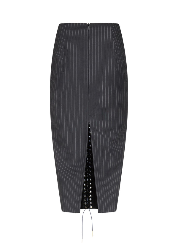Ludovic De Saint Sernin Lace-Up Pencil Skirt