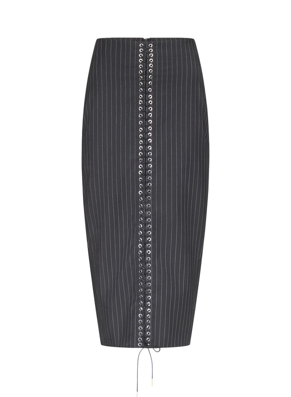 ludovic de saint sernin Lace-Up Pencil Skirt