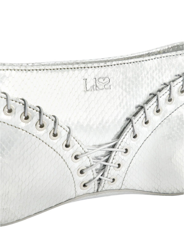 Ludovic De Saint Sernin The Cleavage Bag Silver Embossed Leather