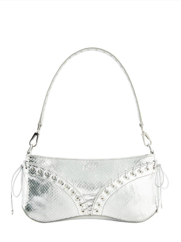 ludovic de saint sernin The Cleavage Bag Silver Embossed Leather