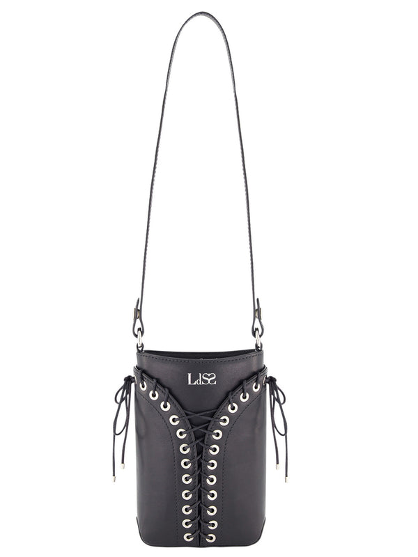 Ludovic De Saint Sernin The Cleavage Crossbody Bag In Black Leather