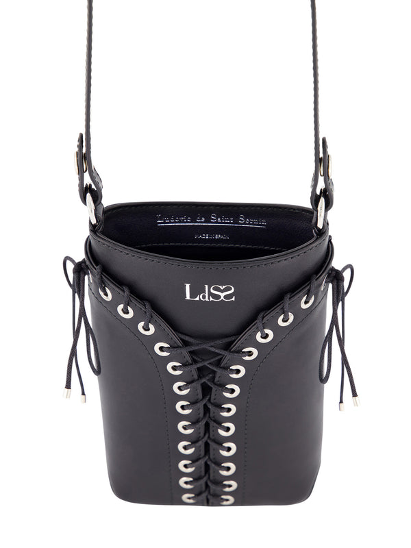 Ludovic De Saint Sernin The Cleavage Crossbody Bag In Black Leather