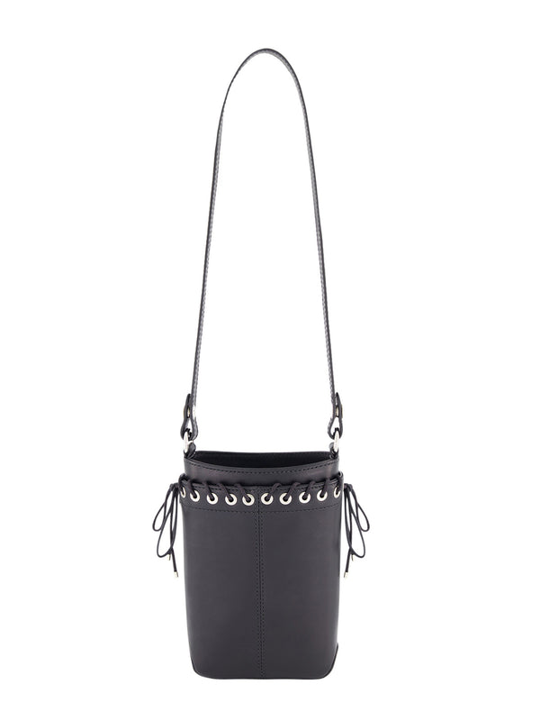 Ludovic De Saint Sernin The Cleavage Crossbody Bag In Black Leather