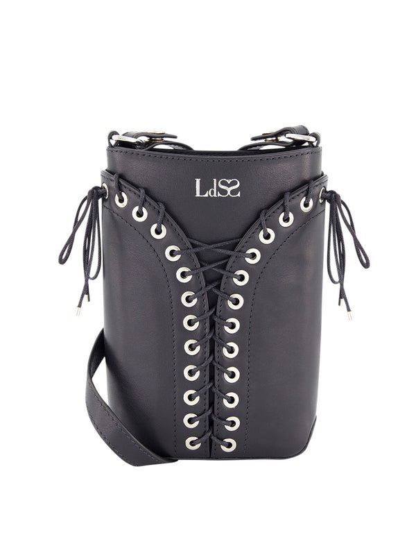 ludovic de saint sernin The Cleavage Crossbody Bag in Black Leather