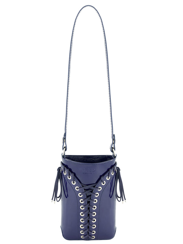 Ludovic De Saint Sernin The Cleavage Crossbody Bag In Blue Patent