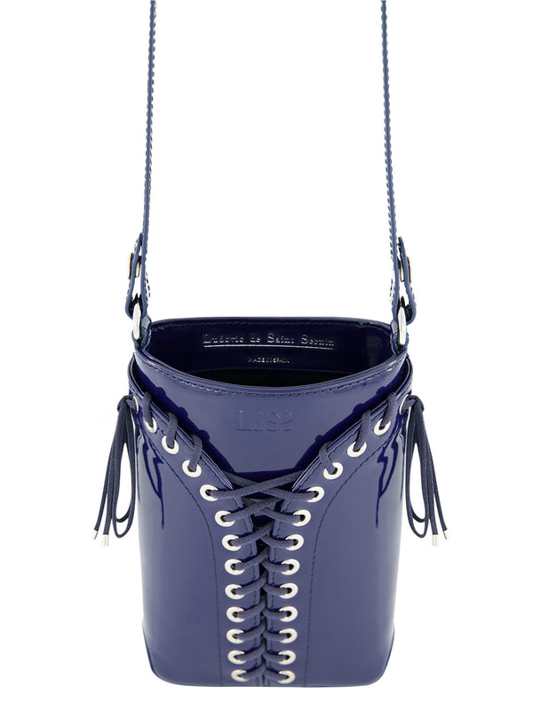 Ludovic De Saint Sernin The Cleavage Crossbody Bag In Blue Patent