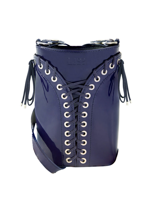 ludovic de saint sernin The Cleavage Crossbody Bag in Blue Patent