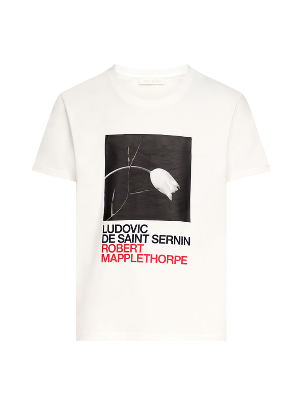ludovic de saint sernin Tulip And Thorn Print T-Shirt in Cotton