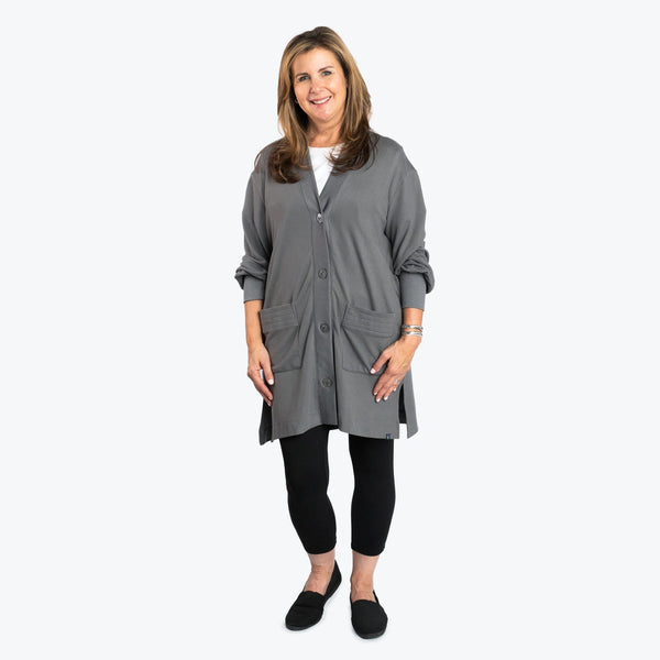 lug Dolly Brushed Sweater Knit Button Front Cardigan