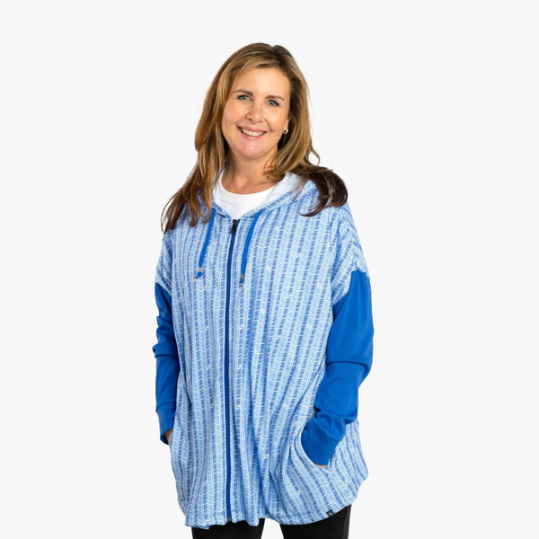 lug Bolero Brushed Sweater Knit Zip-Up