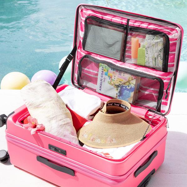 Lug Box Truck Hard Sided Wheelie Checked Bag