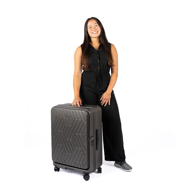 Lug Box Truck Hard Sided Wheelie Checked Bag