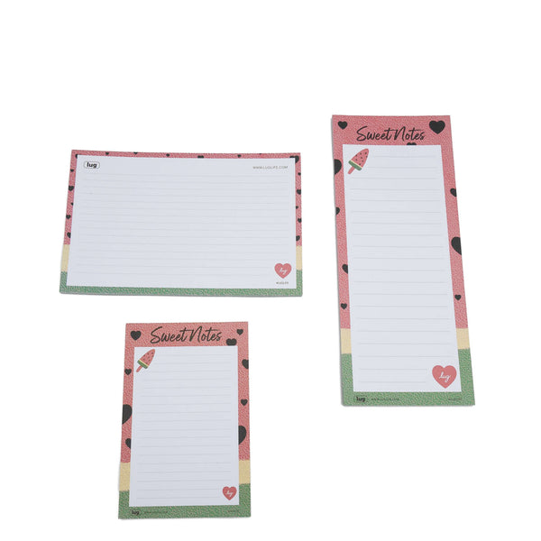 Lug Doodle Notepad 3pk - Assorted