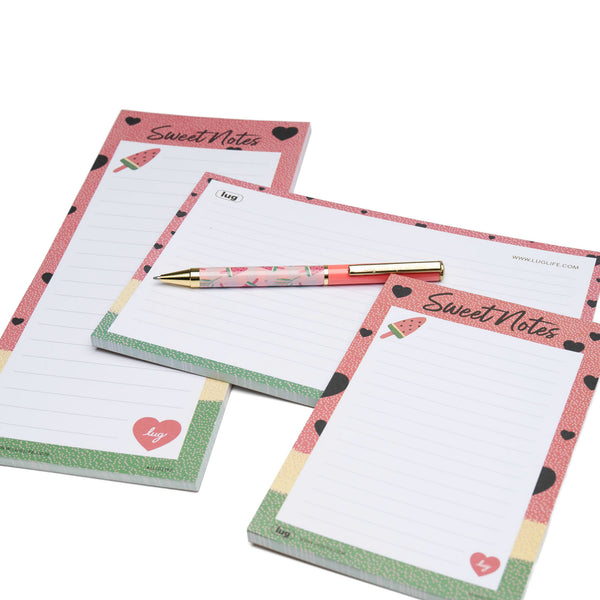 Lug Doodle Notepad 3pk - Assorted