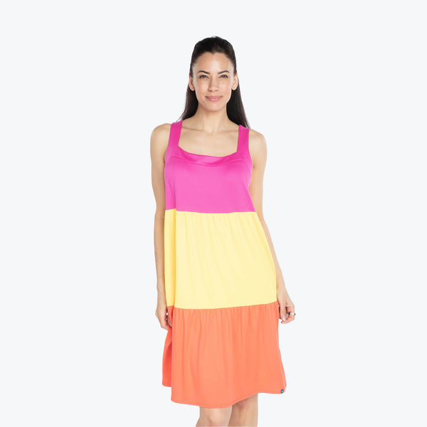 Lug Flare Colorblock Dress