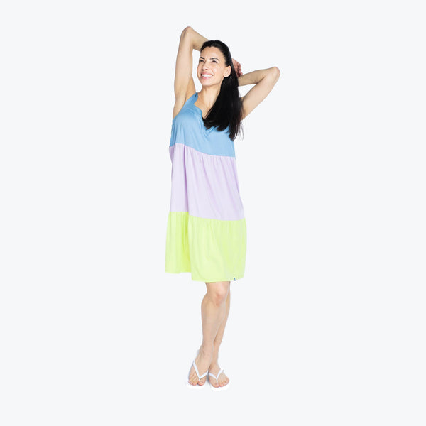 lug Flare Colorblock Dress