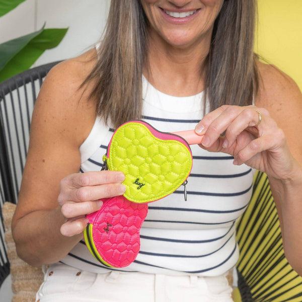 Lug Heart Pouch 2pc Set - Two-Tone