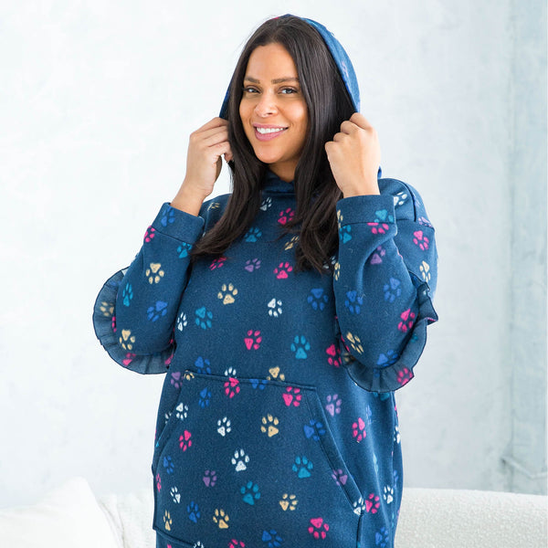 Lug Peekaboo Sweater Fleece Tunic Hoodie