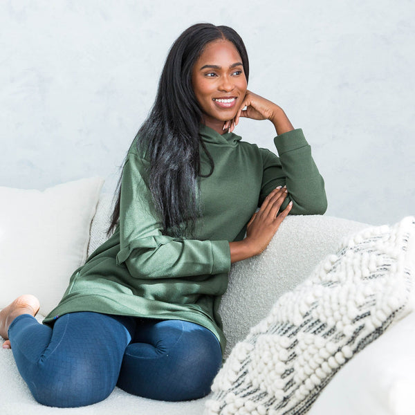 Lug Peekaboo Sweater Fleece Tunic Hoodie