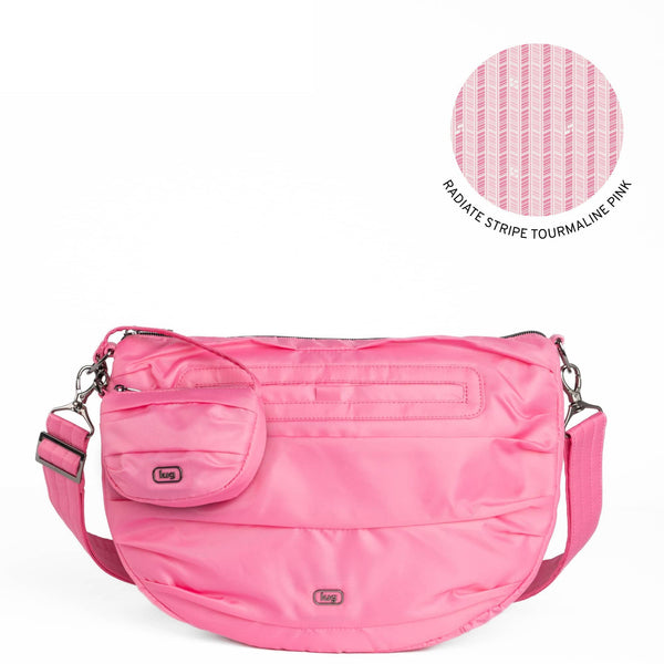 lug Scuffle Pleated Crossbody Bag with Disco Pouch