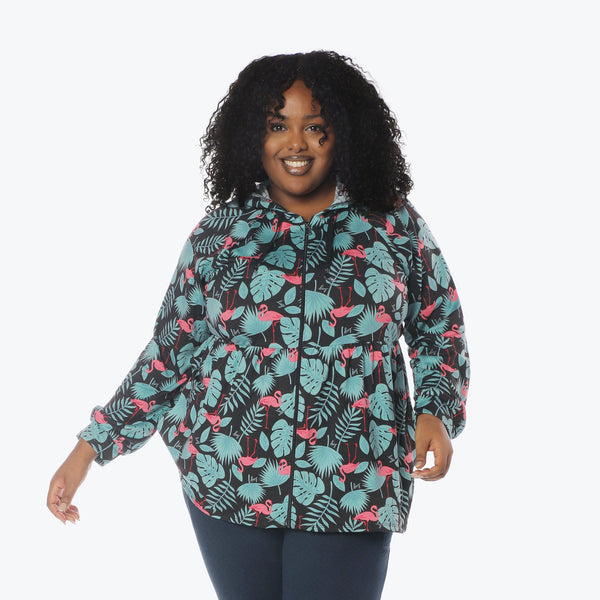 Lug Shimmy Brushed Jersey Zip Up