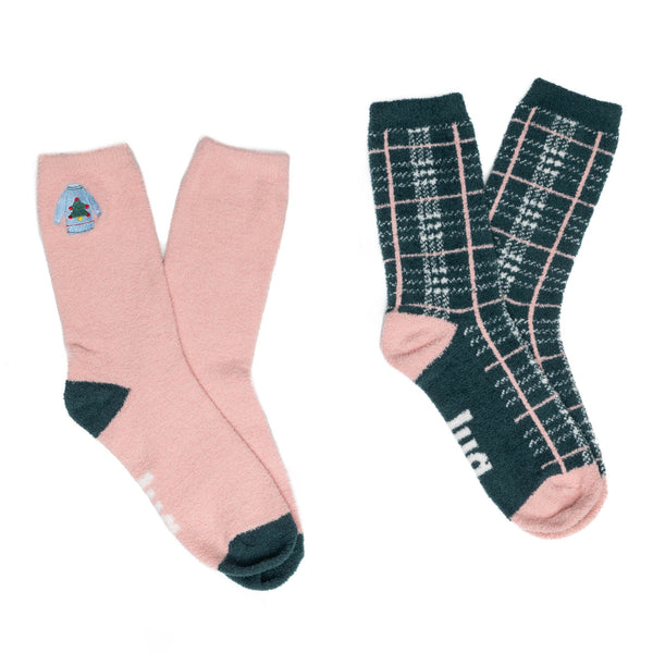 lug Tip Toe Socks 2pk